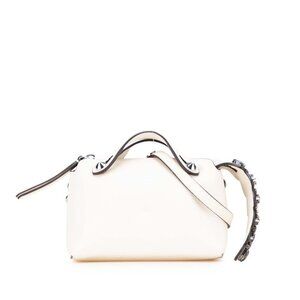 FENDI Ivory Leather Shoulder Bag